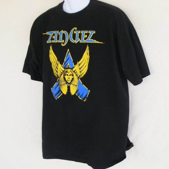 ANGEL Tshirt, XL Black, LOGO, SS, Vintage, Short sleeves, 1 sided - Picture 4 of 7